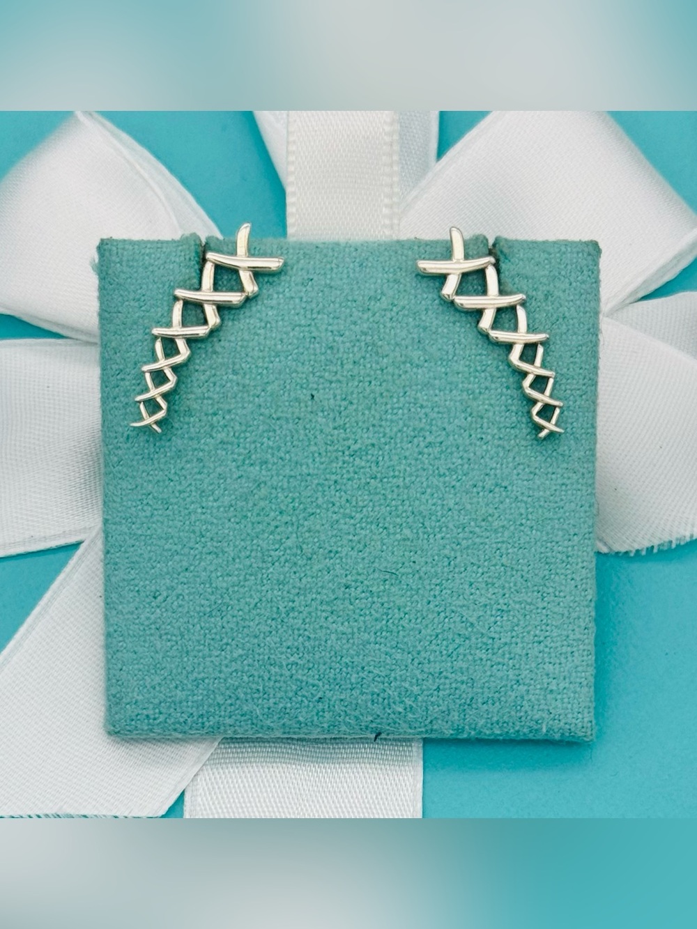 Tiffany & Co. Silver XXXXXX Picasso Ear Climber Earrings